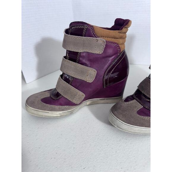 "TAMARIS" Trend Wedge Bootie Hook & Loop Straps Suede & Leather Vintage Y2K - Picture 2 of 10
